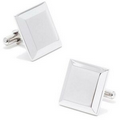 Stainless Steel Beveled Edge Engravable Cufflinks